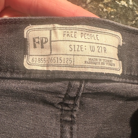 Free People Charcoal Colored Jeans - Picture 2 of 10